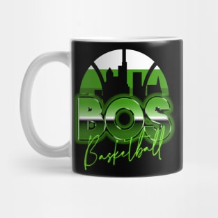 Boston Basketball Retro 90s Chrome Skyline Mug